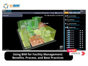 3D BIM model serving as a digital twin for facility management and operational maintenance.