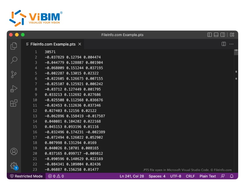 point cloud file format for revit