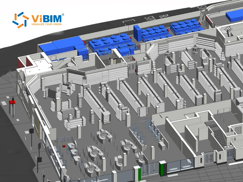A 3D BIM model from point cloud data