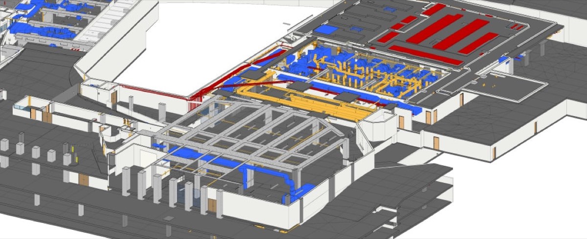 As-built drawings package in DWG with floor plan, section and elevation generated from point cloud