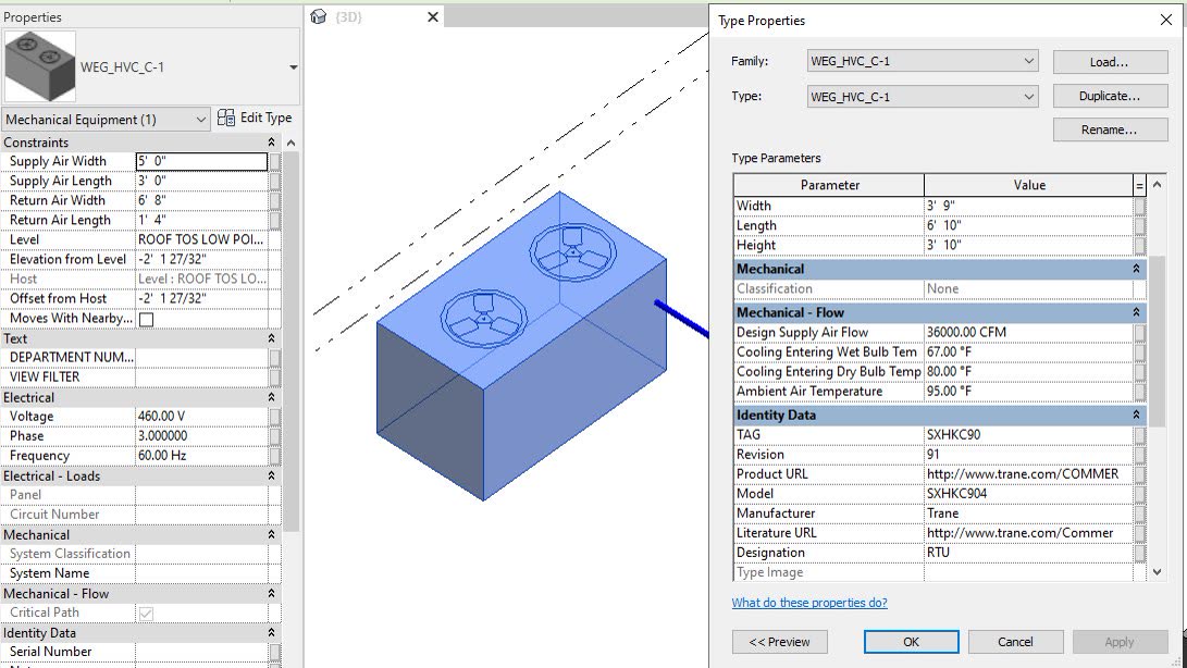 Scan to BIM for facility management with asset and space data