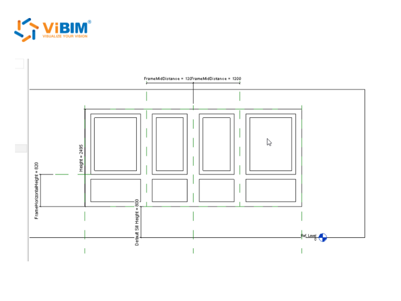 Custom parametric Revit family components matched to scanned geometry