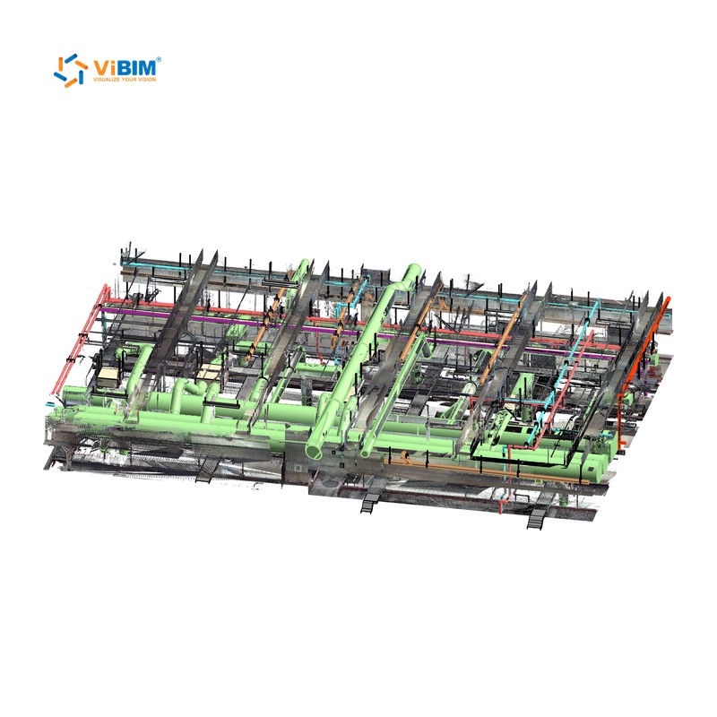 Revit MEP model of coordinated building services for a Canadian hospital