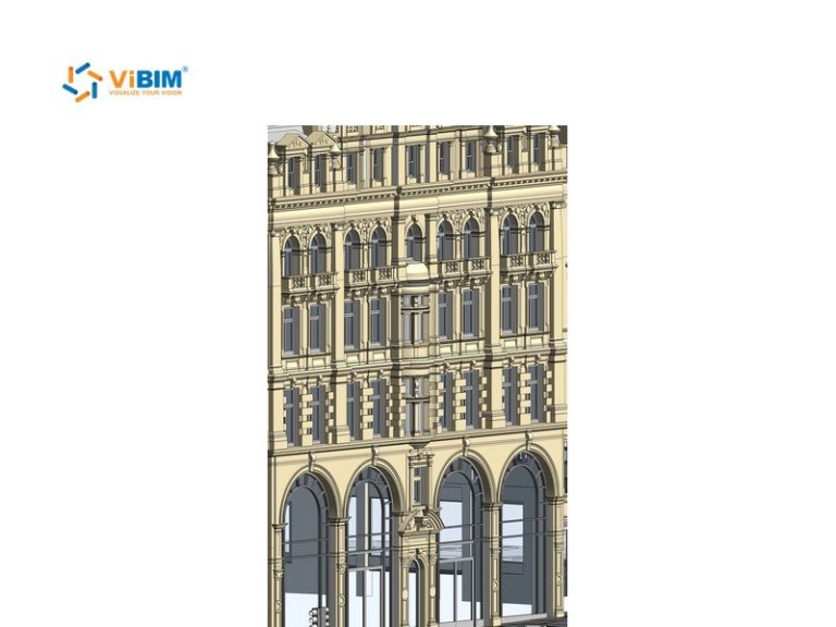 Wall modeling of an ornate multi-storey facade