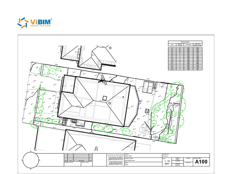 2D topography site plan with spot elevations, boundaries, and site features